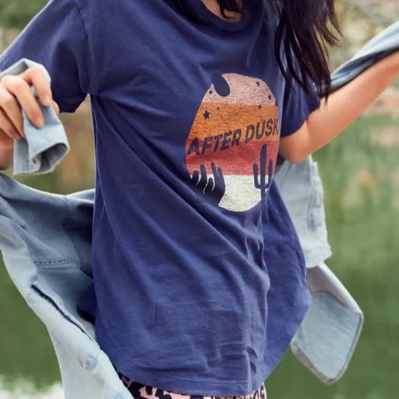 aerie Tops - NWT Aerie Distressed Graphic Boyfriend Tee
